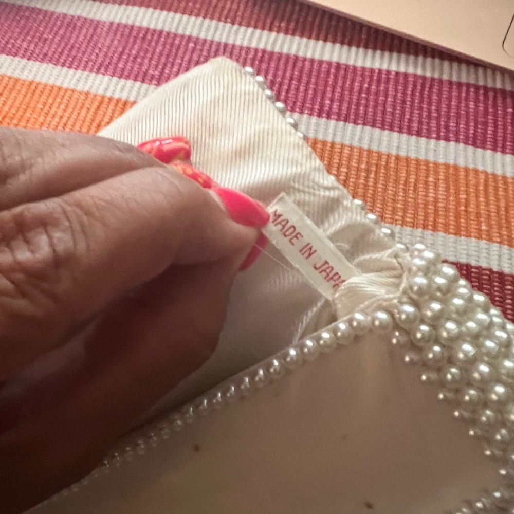 VTG  Beaded Pearl Clutch Bag Clutch - Picture 11 of 11